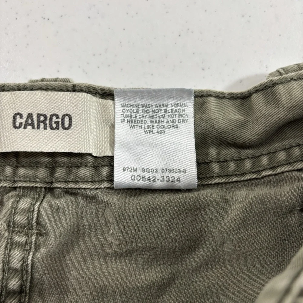 VTG Y2K Levis Mens Cargo Pants Army Green Workwear Grunge Flap Pocket 32x29 READ